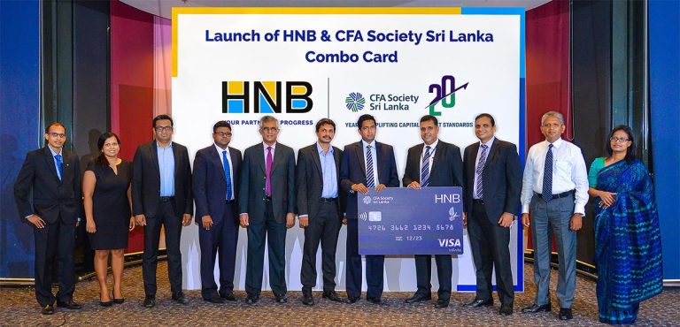 HNB partners CFA Society to launch VISA Infinite Credit Card